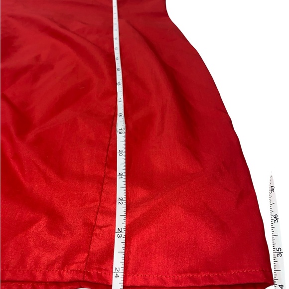 Superdown Red botton up feminine Bodycon Mini Dress with Puff‎ Sleeves size S - Picture 7 of 7